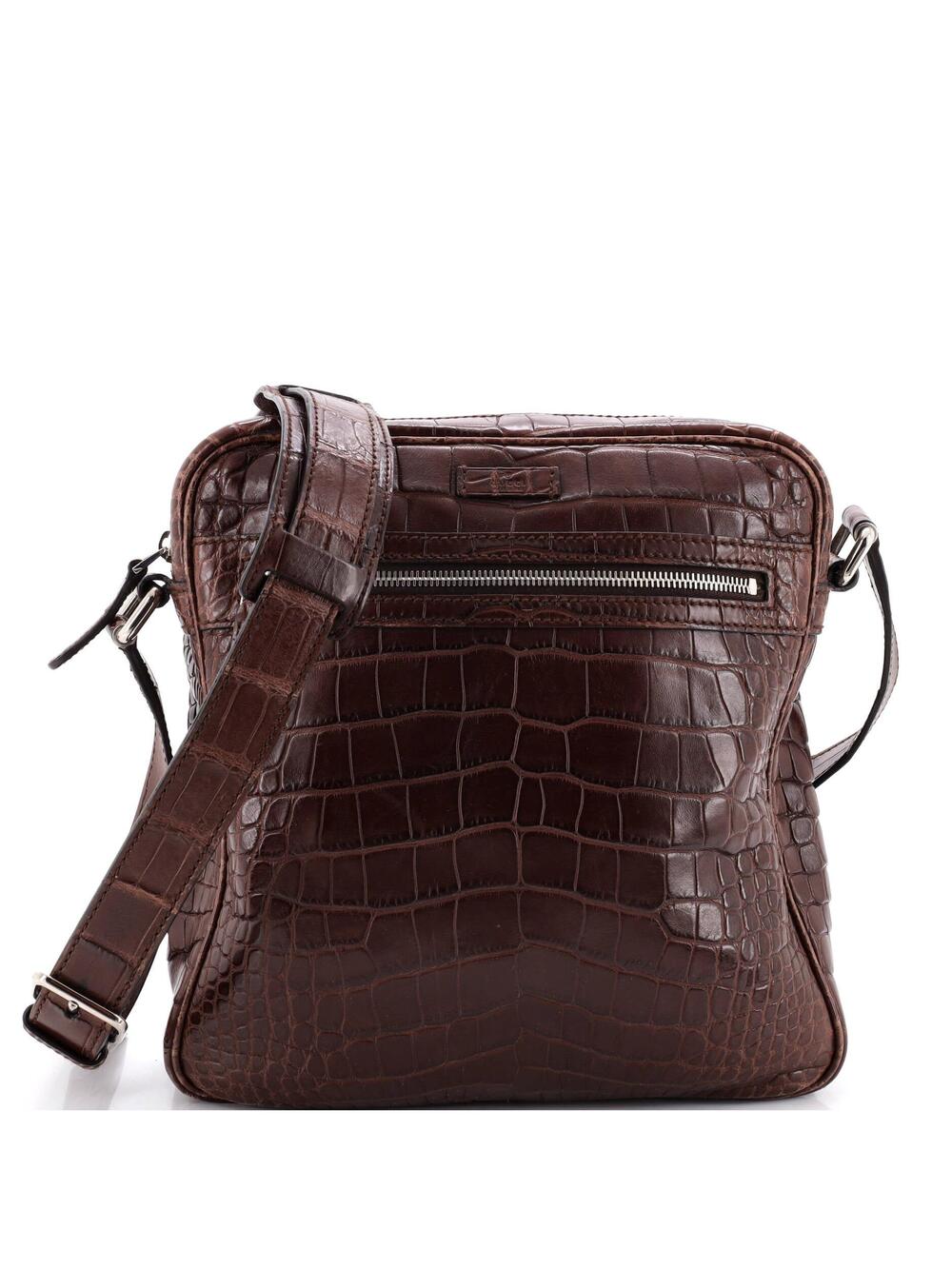 Gucci Front Zip Messenger Bag Alligator #340712G13B